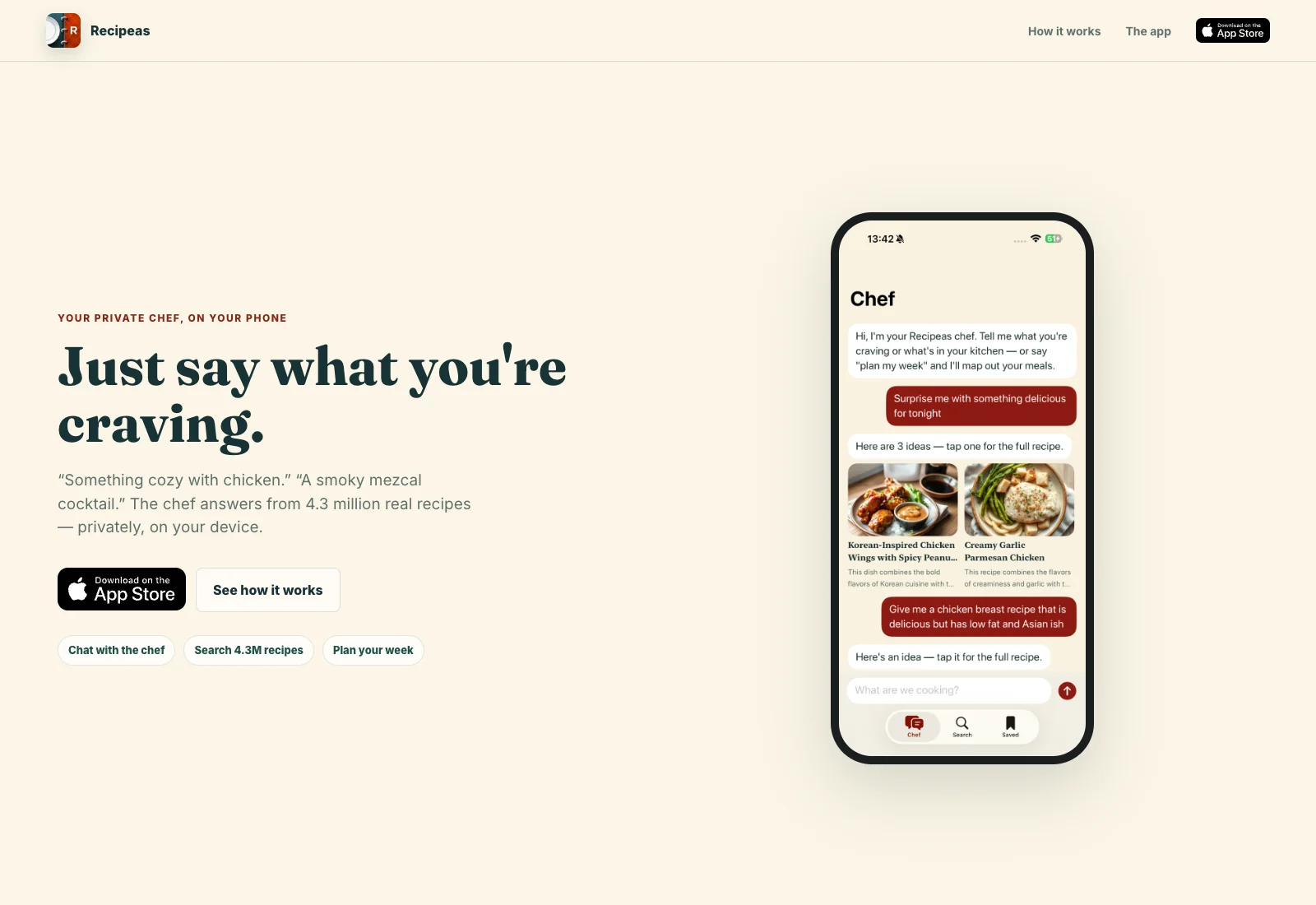 Recipeas website